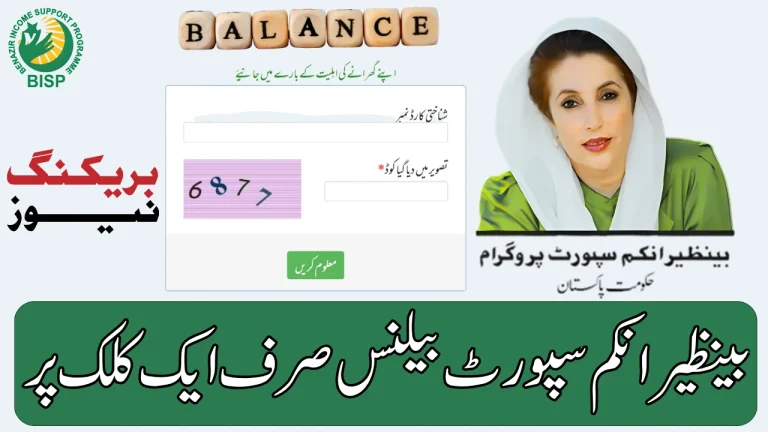 BISP Check Balance Online by CNIC 2025 8171 Web Portal