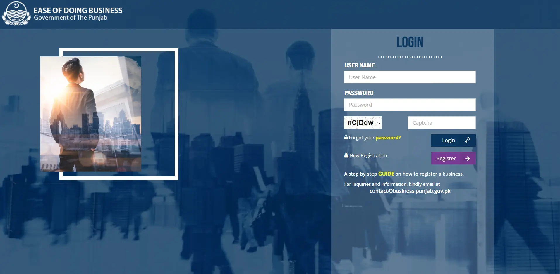 Punjab eBiz Registration and Login Guidance
